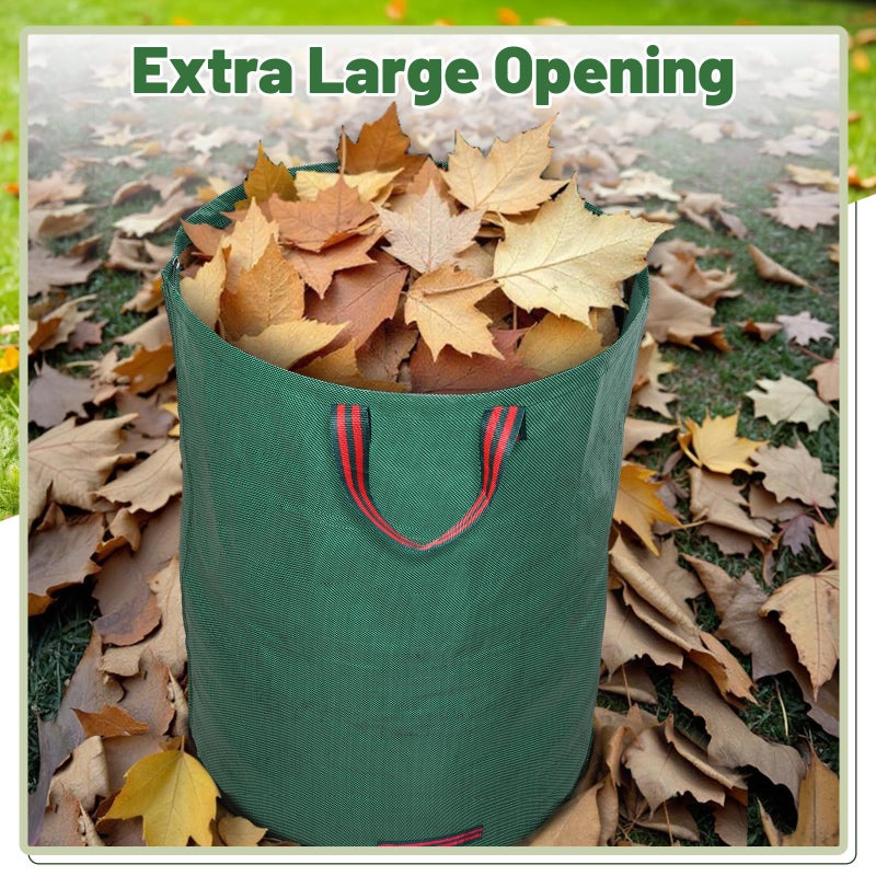 Dntorx 72 Gallons Reusable Yard Waste Bags, 3 Packs Lawn and Leaf Bags With Reinforced Handles, Collapsible Garden bag For Leaves,Grass,Storm Debris,Construction Waste, Standable&Foldable - Image 5