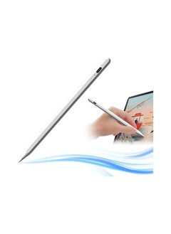 Universal Stylus Pen for Touch Screens – 2mm Fine Tip, Rechargeable, No Delay, Scratch-Resistant, Compatible with iPad, iPhone, Android Tablets, Microsoft Surface – White