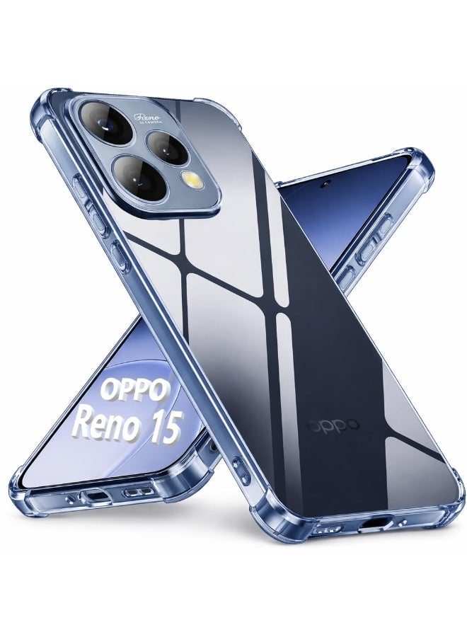 Case for OPPO Reno 15, Slim Crystal Clear Anti-Scratch Bumper Cover Flexible Soft TPU Anti-Fall Reinforced Corner Shockproof Transparent Case for Reno 15 - Image 1