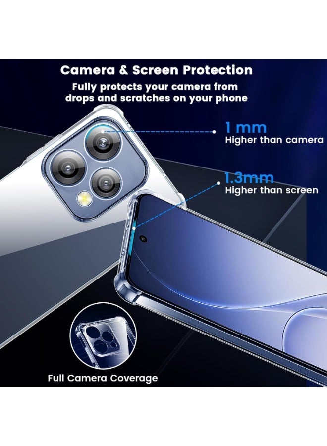 Case for OPPO Reno 15, Slim Crystal Clear Anti-Scratch Bumper Cover Flexible Soft TPU Anti-Fall Reinforced Corner Shockproof Transparent Case for Reno 15 - Image 3