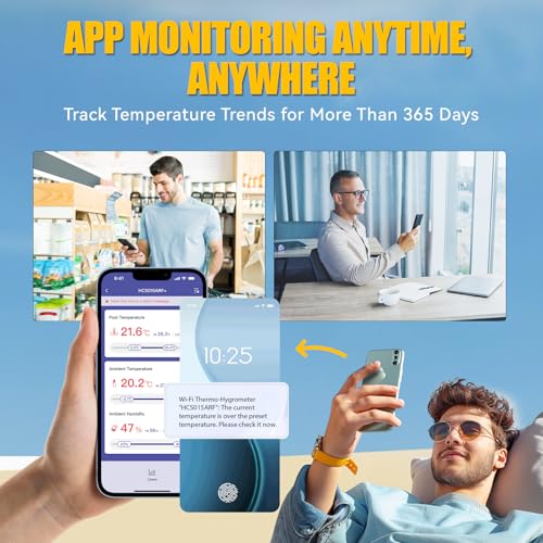 BaldrTherm مقياس حرارة حمام السباحة الذكي BaldrTherm مع بوابة واي فاي، قراءة رقمية عائمة مضادة للضباب 360° مع مقاومة للماء IPX7، تنبيه إشعار عبر التطبيق عن بُعد لحمام السباحة/حمام الثلج/حمام السباحة/السبا/الحوض/البركة - Image 2