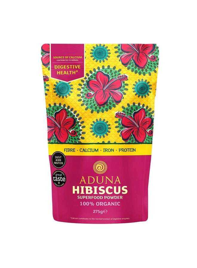 Aduna Hibiscus Powder ; Certified Usda Organic Hibiscus ; 100% Natural Nongmo Flower Powder For Hair Skin & Gut Health ; 9.7Oz Resealable And Recyclable Pouch - Image 1