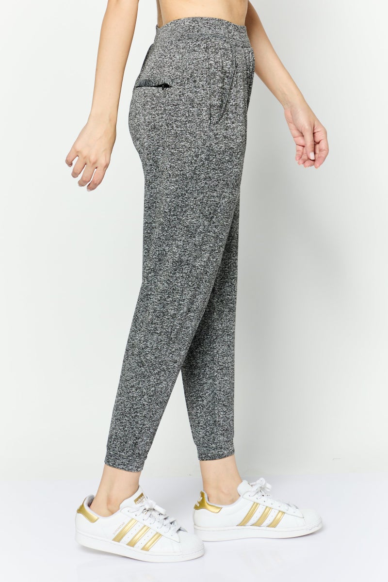 KANGOL Women Regular Fit Straight Leg Brand Logo Jogger Pants, Grey - Image 3