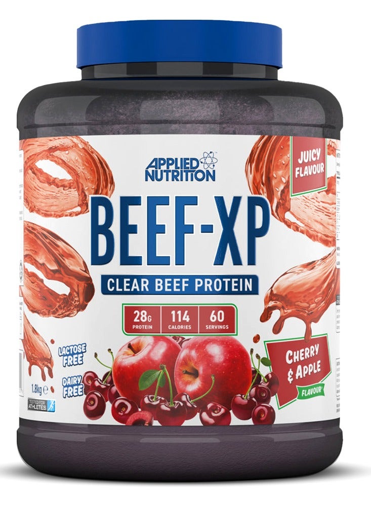 أبلايد نيوتريشن بيف إكس بي بروتين آيسوليت نقي (بنكة الكرز والتفاح) 1.8 كجم - 28 جرام بروتين، خالي من اللاكتوز، خالي من الألبان - Image 1