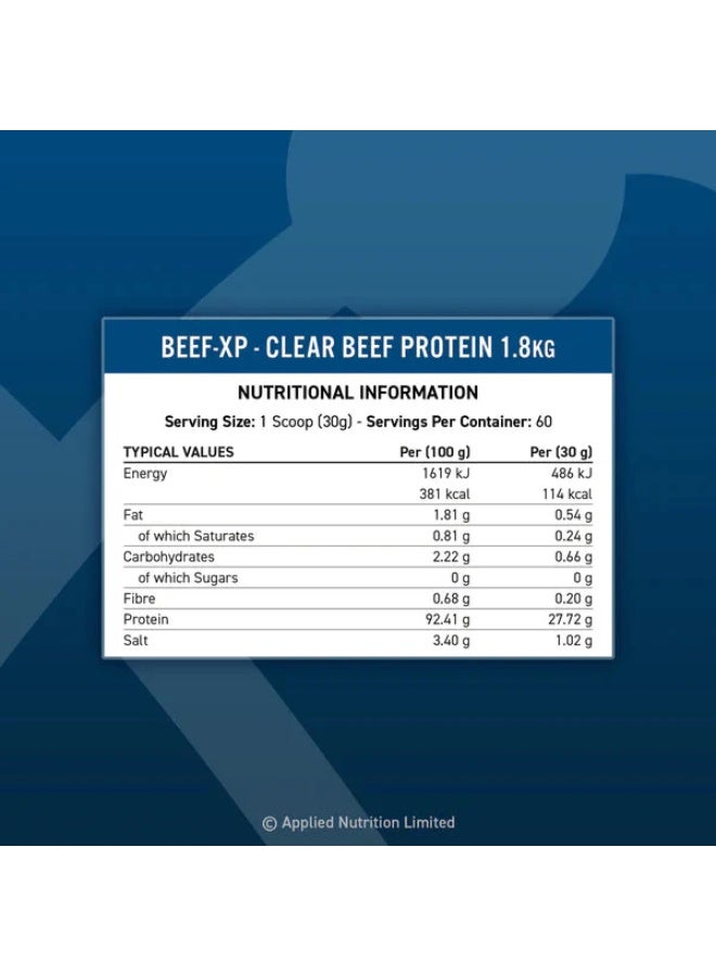 أبلايد نيوتريشن بيف إكس بي بروتين آيسوليت نقي (بنكة الكرز والتفاح) 1.8 كجم - 28 جرام بروتين، خالي من اللاكتوز، خالي من الألبان - Image 2