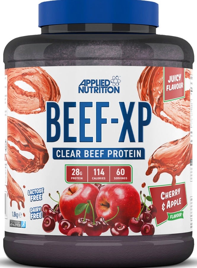 Applied Nutrition Beef Xp Clear protein isolate (Cherry & Apple) 1.8 kg - 28g Protein, Lactose Free, Dairy free