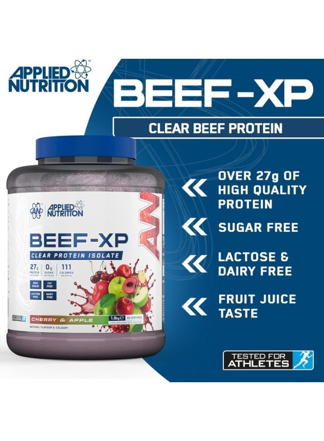 أبلايد نيوتريشن بيف إكس بي بروتين آيسوليت نقي (بنكة الكرز والتفاح) 1.8 كجم - 27 جرام بروتين، خالي من اللاكتوز، خالي من الألبان - Image 2