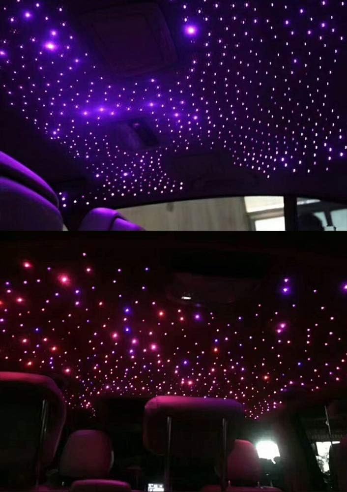 AKEPO 16W Car Home Use Fiber Optic Lights Star Ceiling Light Kit APP + Music Control, RGBW Sound Sensor Light Source with 28key RF Musical Remote with Mixed Fiber Cable 295pcs（0.75+1+1.5mm）9.8ft/3m - Image 5
