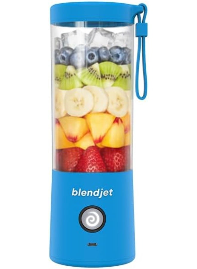 BlendJet- Portable Blender World's Most Powerful Compact 16Oz Blender @22,000 RPM, 6 Stainless Steel Blades, Ice Crasher, USB-C Charging, Self Cleaning, Built-in Safety Feature, BPA Free- BLUE - Image 1