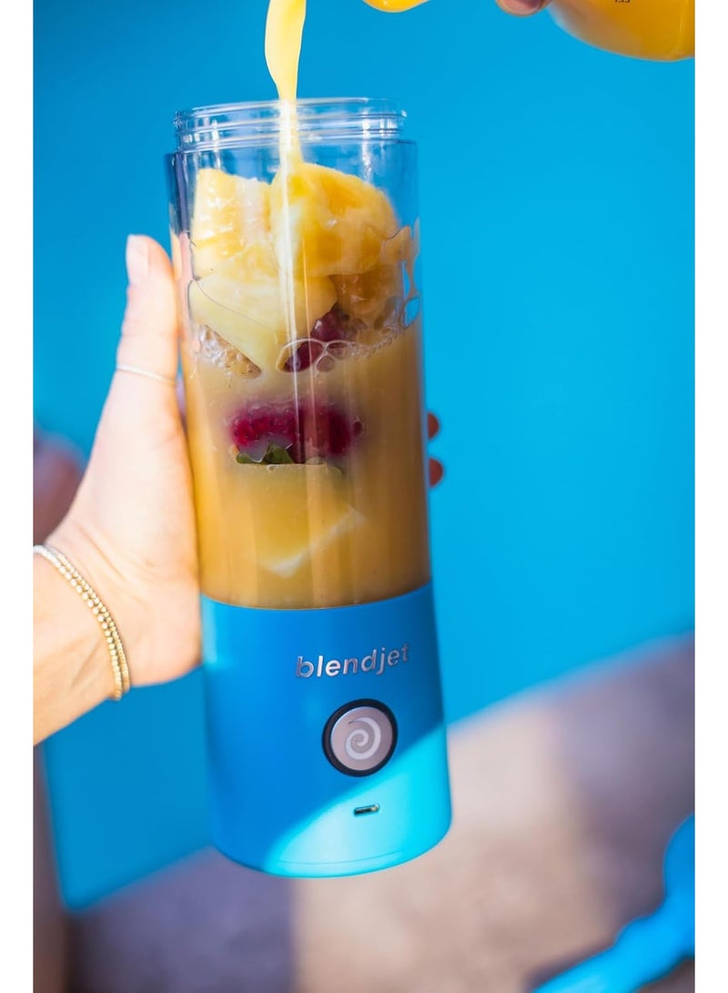 BlendJet- Portable Blender World's Most Powerful Compact 16Oz Blender @22,000 RPM, 6 Stainless Steel Blades, Ice Crasher, USB-C Charging, Self Cleaning, Built-in Safety Feature, BPA Free- BLUE - Image 5