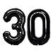 GOER Number 30 Balloons for 30th Birthday Party Decorations42 Inch Jumbo Foil Helium Balloons for 30th Anniversary Black - Image 3