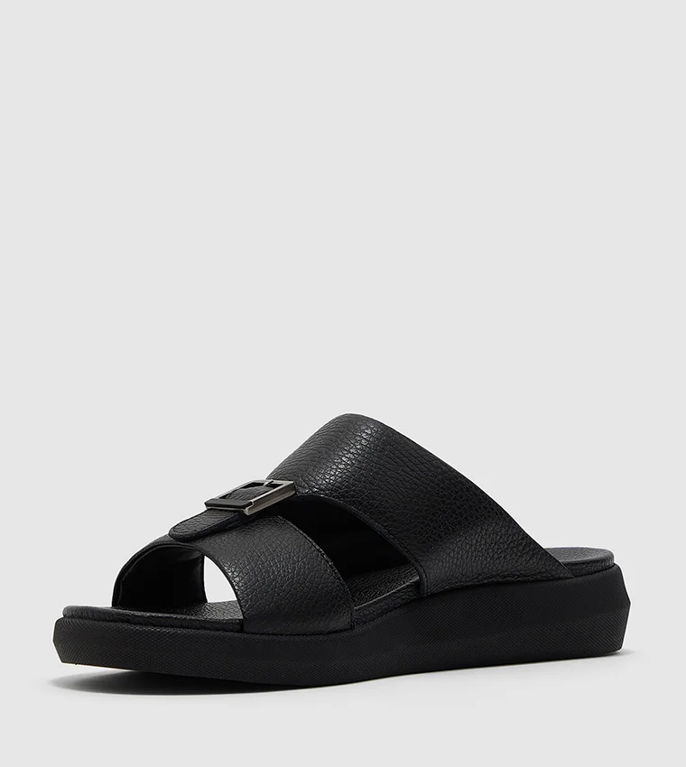 ستيف مادن 2015-107 Black Men's Comfort Sandals