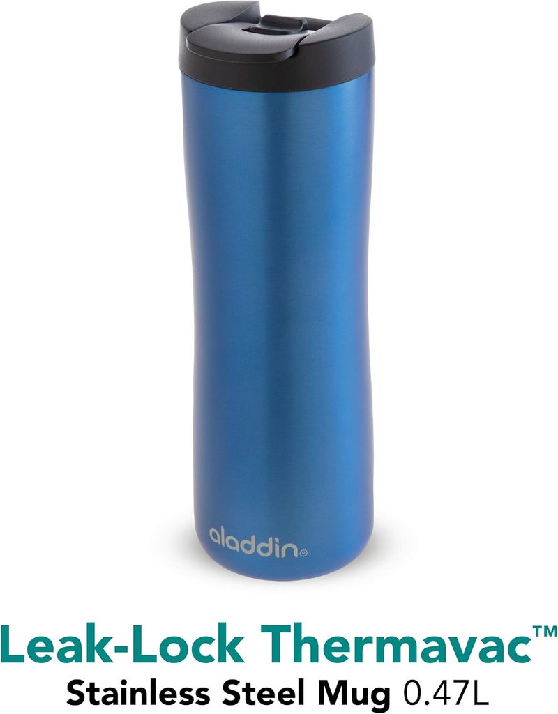 Aladdin Leak-Lock Thermavac™ Stainless Steel Mug 0.47L Blue - Leakproof and Insulated - Image 2