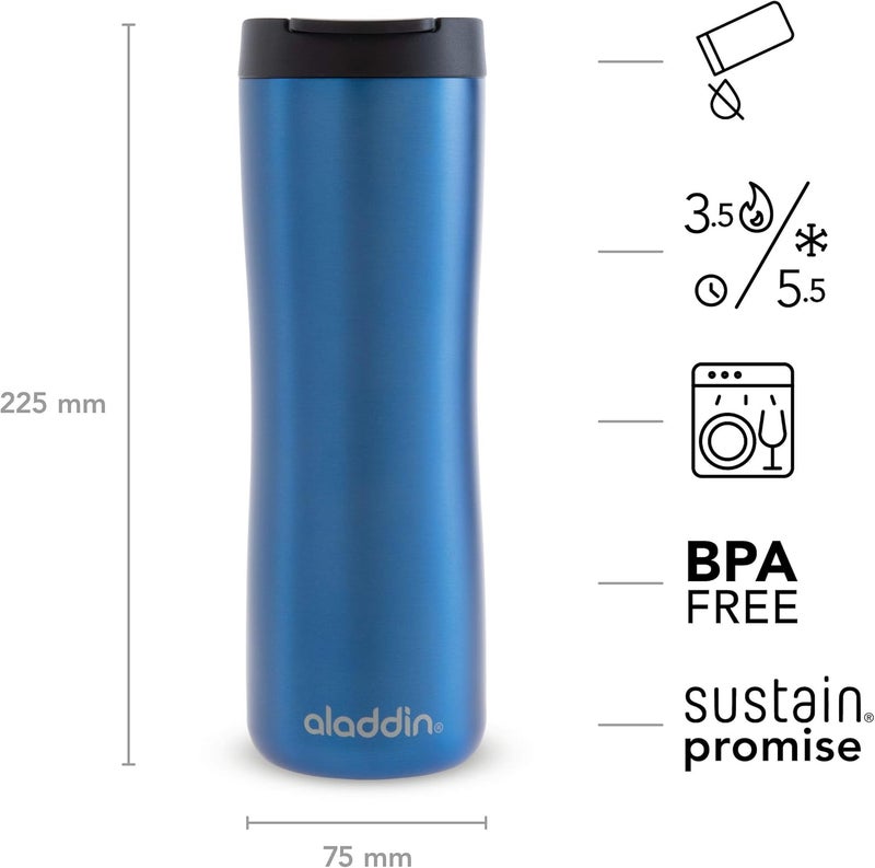 Aladdin Leak-Lock Thermavac™ Stainless Steel Mug 0.47L Blue - Leakproof and Insulated - Image 3
