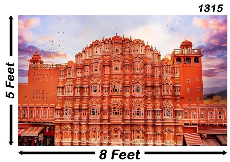 Backdropon Interior Palace Architecture Vintage Art Photography Backdrops Nature Backdrop Curtain Cloth Birthday Background Seamless Photo Booth Prop Backdrop Size 5Feet Height & 8Feet Width(5 * 8) - Image 3