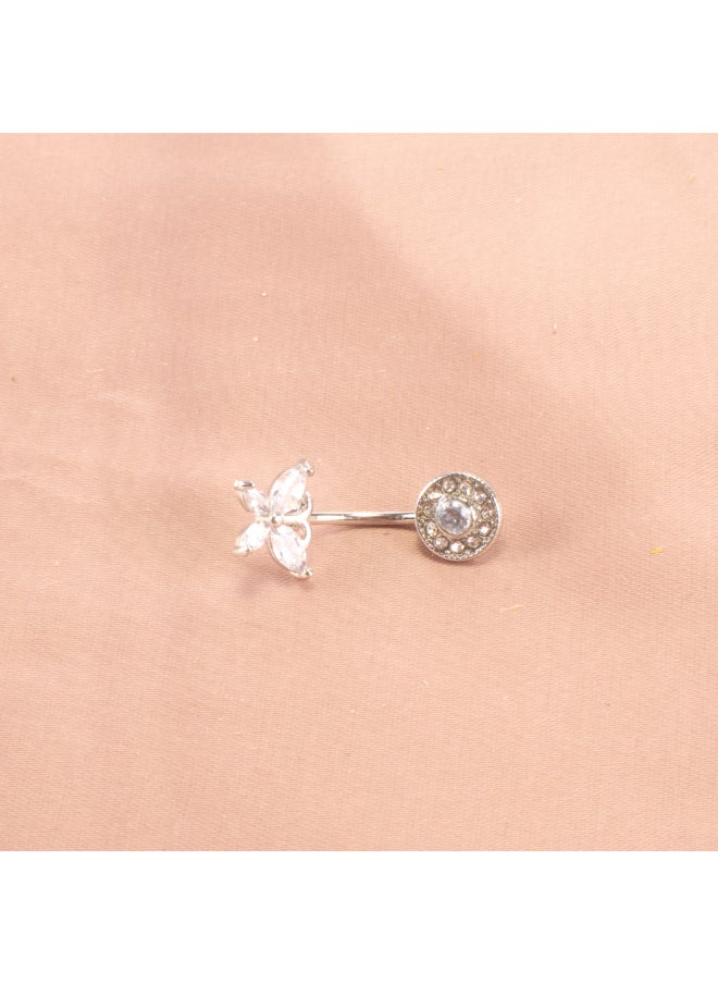 Generic Zirconic Silver Stainless Steel Butterfly Belly Piercing 