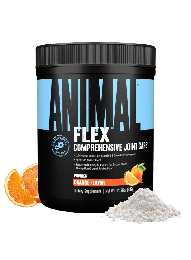 يونيفرسال نيوتريشن مسحوق أنيمال فليكس بنكهة البرتقال - تركيبة متطورة لدعم المفاصل وتحسين الحركة (30 حصة، 339 غرام) - Image 1