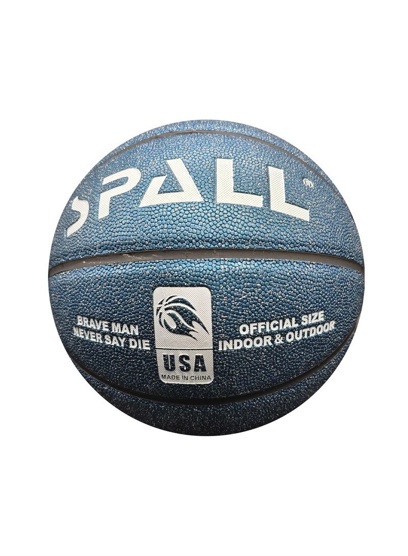 Spall Basketball Indoor/Outdoor Official Regulation Size Streetball Rubber Basketball Deep Channel Construction Made For Unisex Men And Women Youth And Adult Professional Training And Games - Image 1