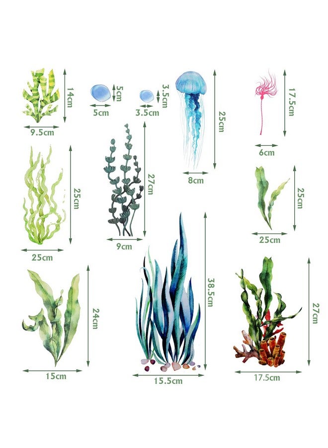 Zonon Under The Sea Wall Decals Ocean Stickers Removable Ocean Coral Seaweed Wall Decal Undersea Decor Stickers for Bedroom Bathroom Nursery Corner Decoration - Image 5