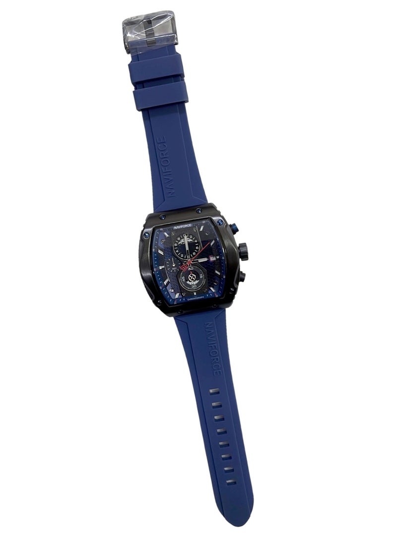 NAVIFORCE New NAVIFORCE NF8059 Men Watch Sport Luxury Chronograph, Wristwatch Silicone Strap Quartz Clock - Image 2