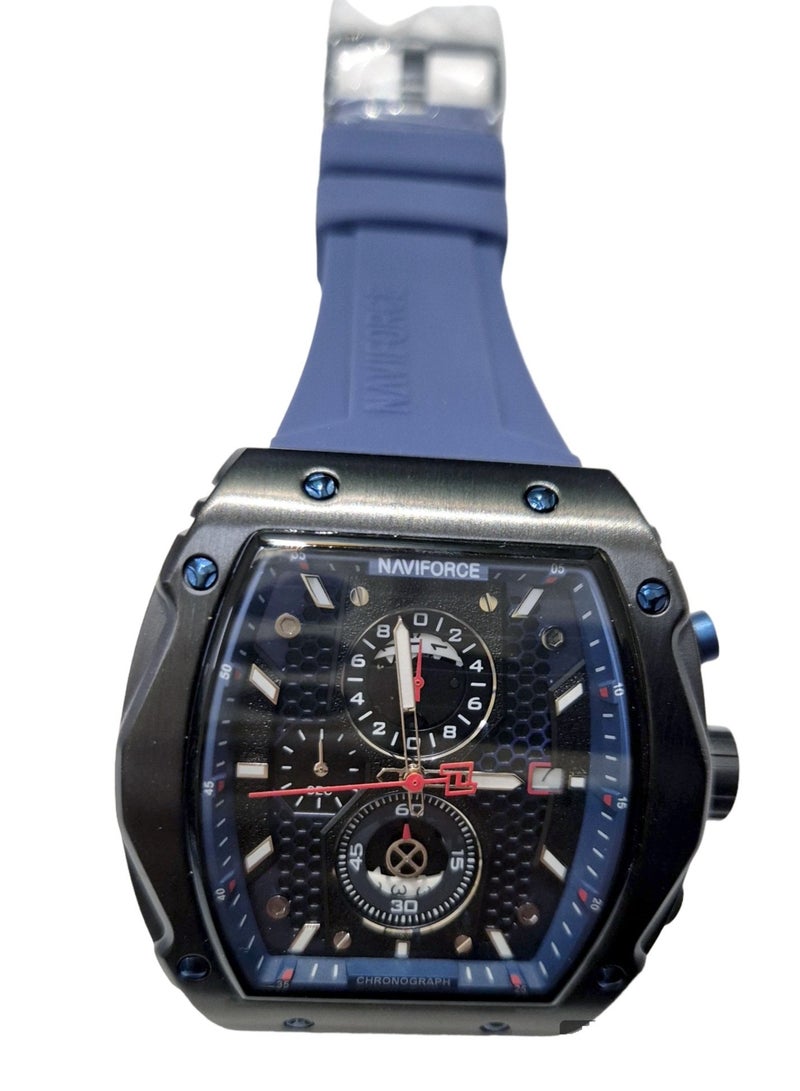 NAVIFORCE New NAVIFORCE NF8059 Men Watch Sport Luxury Chronograph, Wristwatch Silicone Strap Quartz Clock - Image 3