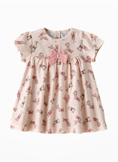 Tiny Hug Soft Knit Cotton Baby Girl Dress  - Image 1