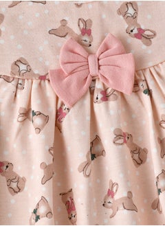 Tiny Hug Soft Knit Cotton Baby Girl Dress  - Image 3