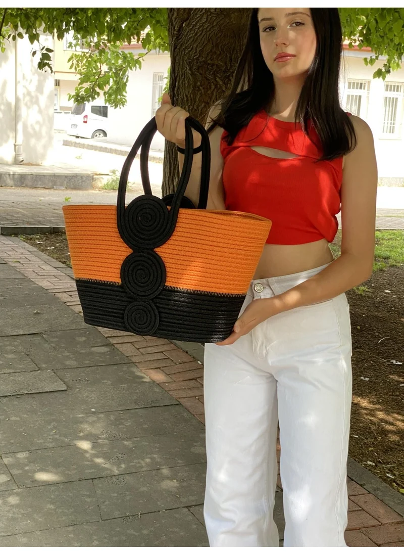 BDZ Deri Jute Straw Look Handbag Beach Bag Shoulder Bag