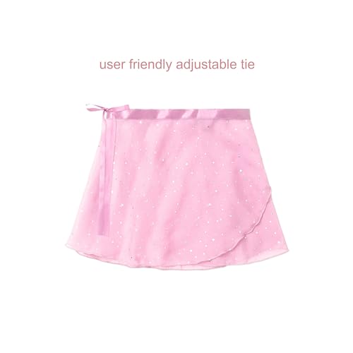 EQSJIU Dance Leotard with Skirt - Comfortable Fabric Ballet Outfit for Girls 11-12 Years - Pink - Kids Birthday Party Gift - Image 4