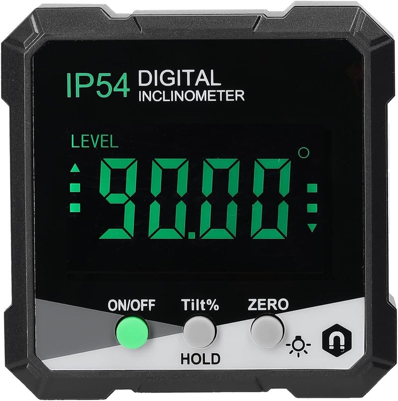 Portable Digital Inclinometer with LCD Backlight for Construction Work Accurate Measurement for Builders and DIY Enthusiasts (Green) - Image 1