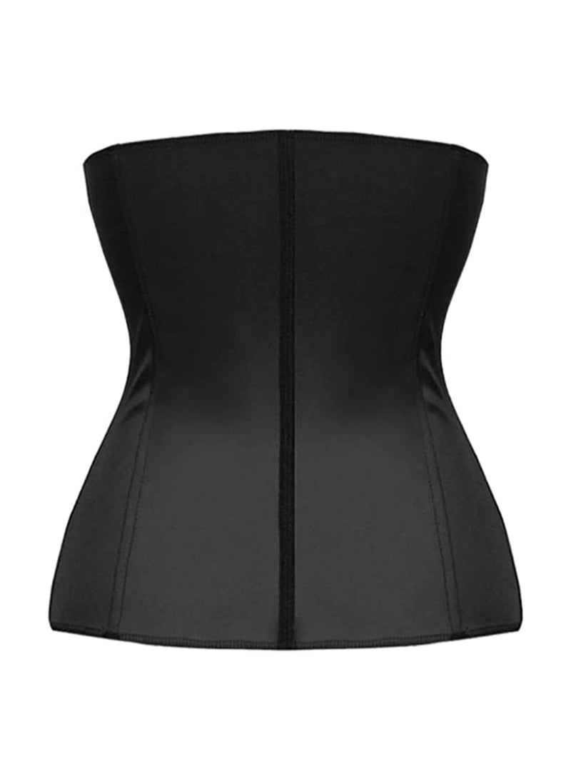 SOLARAE Waist Trainer for Women Latex Underbust Waist Corsets Cincher Hourglass Body Shaper 4 Hooks, M - Image 3