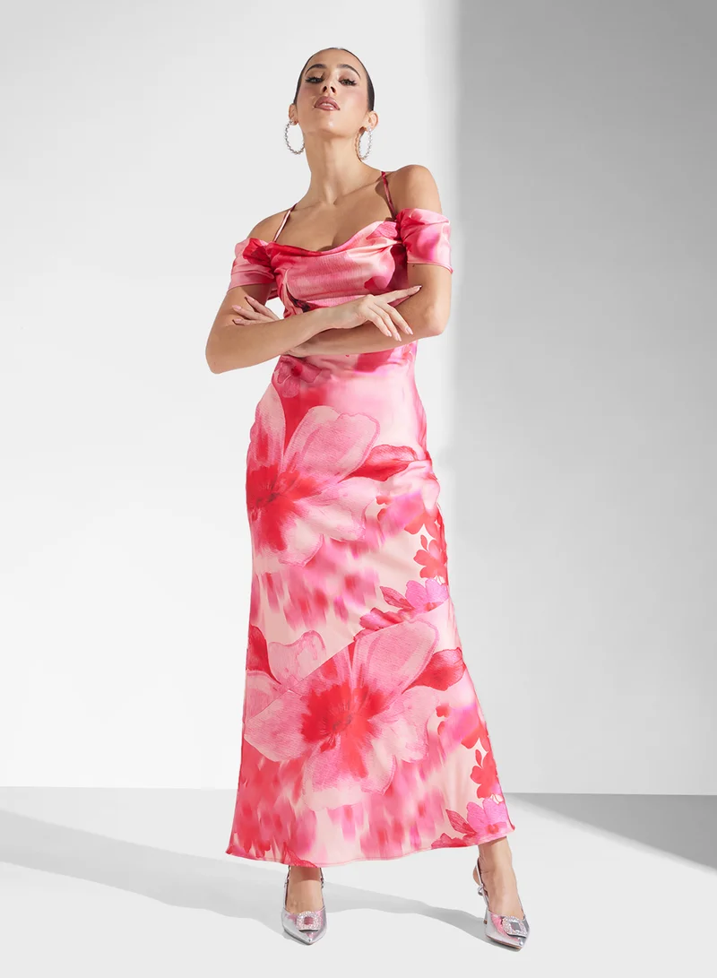 بريتي لافيش Daria Cowl Maxi Slip Dress