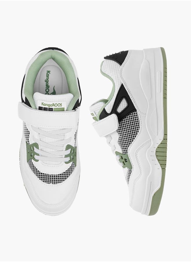kangaROOS Boys' Panelled Sneakers with Hook and Loop Closure  - Image 1
