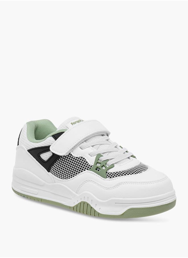 kangaROOS Boys' Panelled Sneakers with Hook and Loop Closure  - Image 2