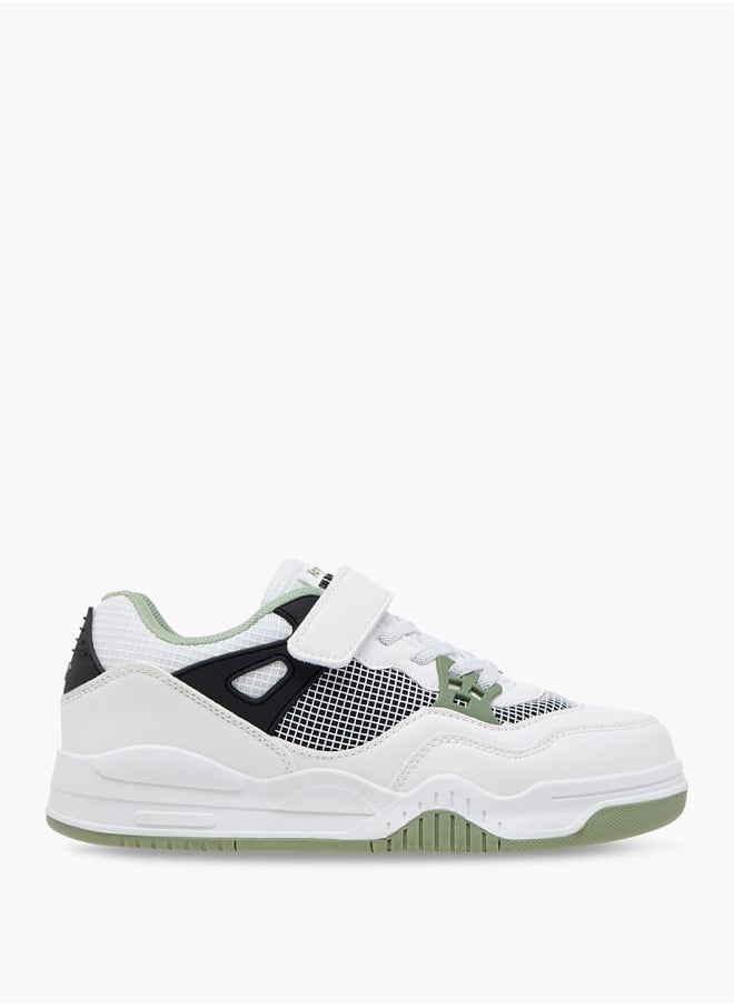 kangaROOS Boys' Panelled Sneakers with Hook and Loop Closure  - Image 3