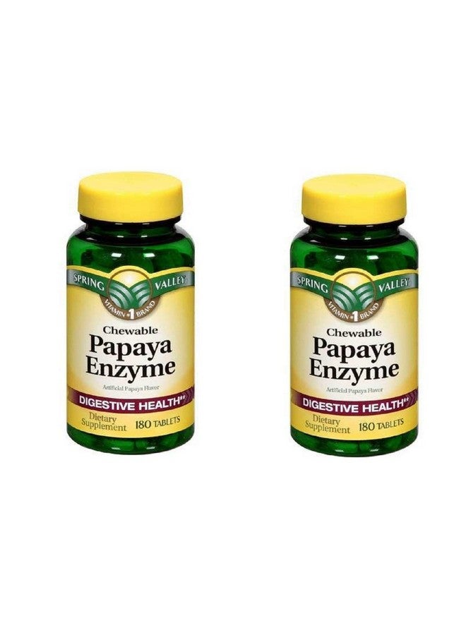 SPRING VALLEY Papaya Enzyme 180 Chewable Tablets (2 Pack) - Image 2