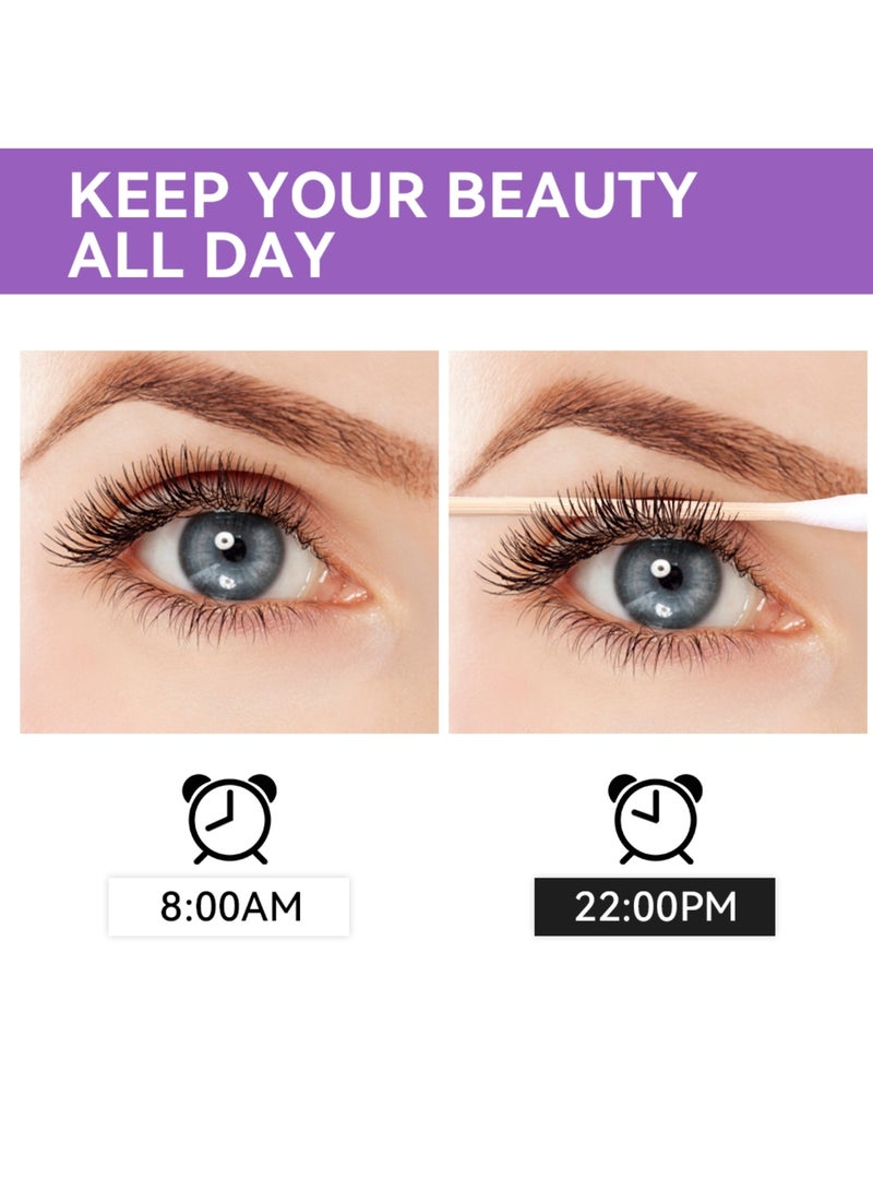 lakerain مسكرة سوبر بيغ 5D لزيادة طول الرموش بلون بني عالي الصبغة مع فرشاة تطبيق، مسكرة 5D مقاومة للماء تدوم طويلاً، تعطي رموشاً أطول 5 مرات بحجم عالي 15 جرام رقم 02 - Image 2