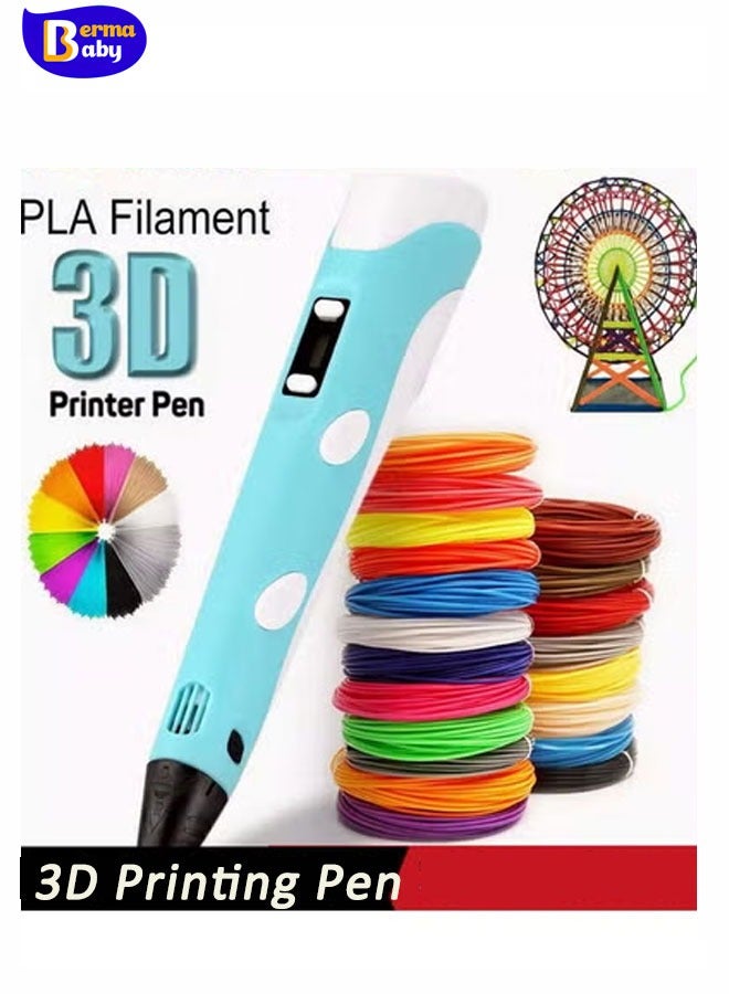 3D Printing Pen Printing Paper Painting Graffiti Template for 3D Pen Kids DIY Gift Present 3D Pen PLA 3D Printing Pen Doodle Arts Craft Drawing USB Pen Set LCD V2 Education RBT Starter Kit  - Image 1