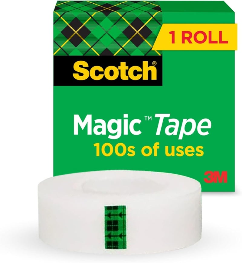 3M Scotch Brand Magic Tape with Dispenser, Writeable, Matte Finish - 1 Roll - Image 1