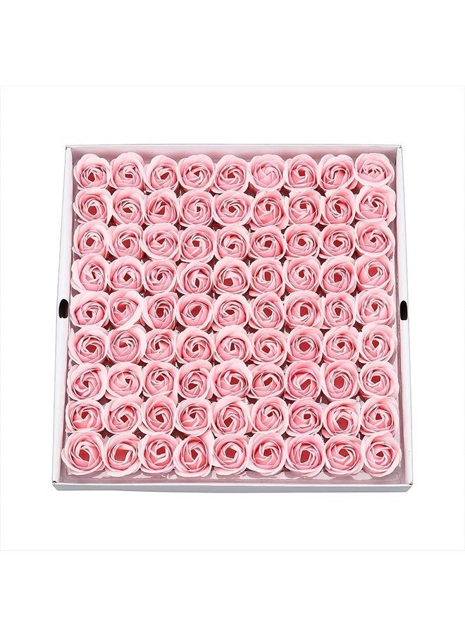 Housweety 81Pcs Bath Soap Rose Flower, Floral Scented Rose Petal Bouquet  - Image 1