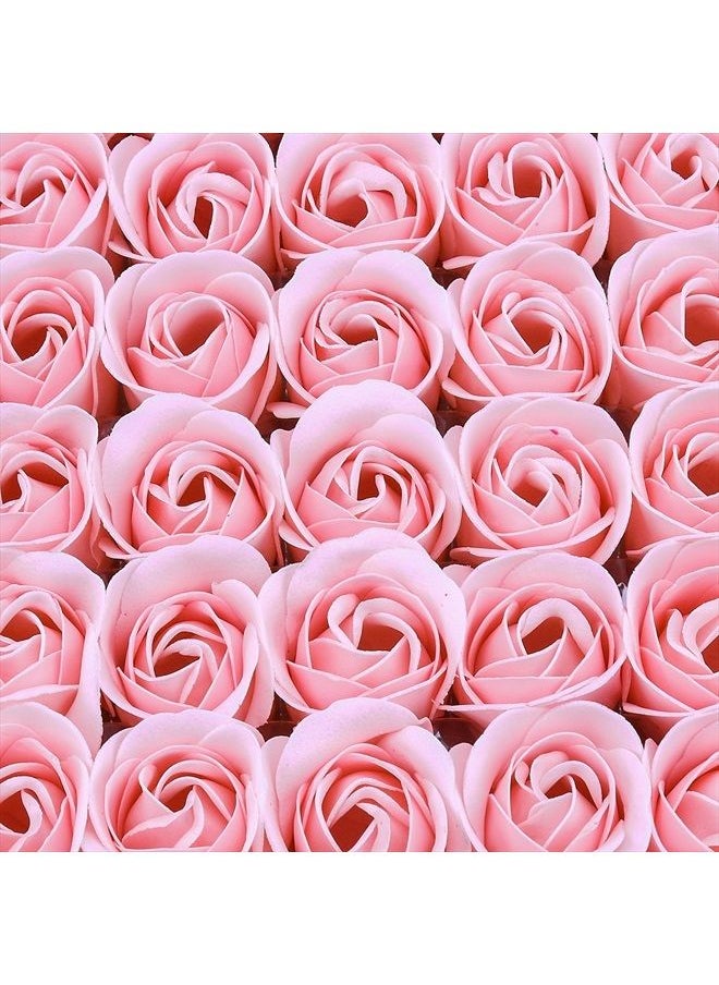 Housweety 81Pcs Bath Soap Rose Flower, Floral Scented Rose Petal Bouquet  - Image 3