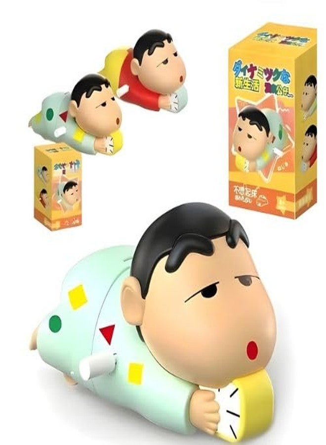 Merriment Shinchan Moving Toy, Shin chan Action Figure Toys for Boys & Girls PVC Multicolour, Shin-chan Clock Red Moving - Image 1