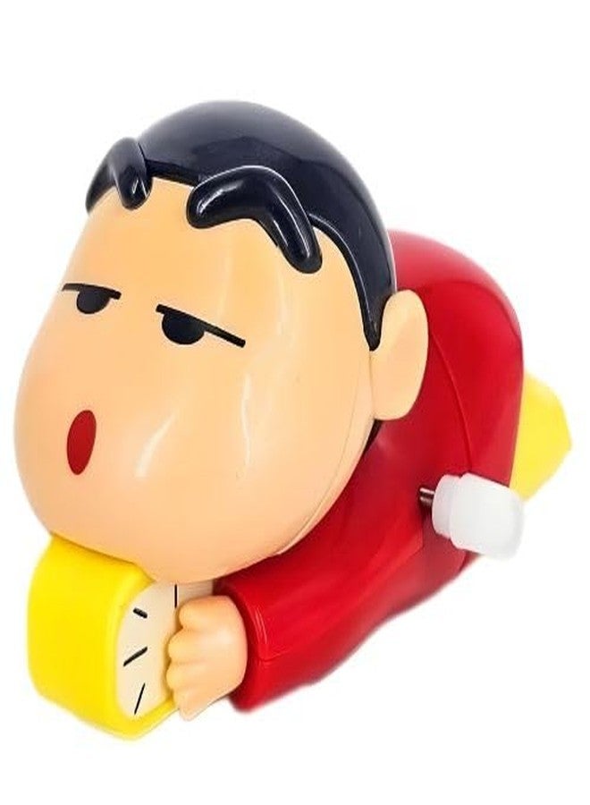 Merriment Shinchan Moving Toy, Shin chan Action Figure Toys for Boys & Girls PVC Multicolour, Shin-chan Clock Red Moving - Image 2