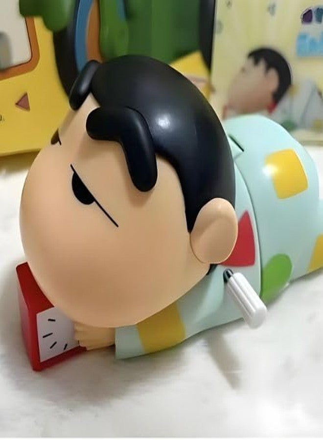 Merriment Shinchan Moving Toy, Shin chan Action Figure Toys for Boys & Girls PVC Multicolour, Shin-chan Clock Red Moving - Image 3