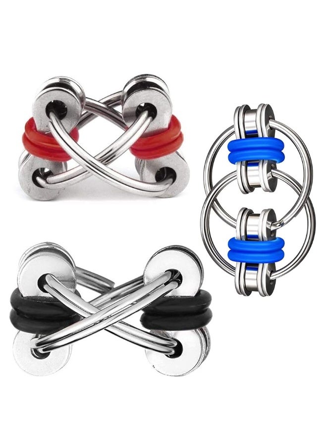 DBlosp Fidget Toy Flippy Chain Stress Anxiety Relief Chain ADHD and ADD, Anxiety Relief Bike Chain Toys for Adults and Teens ï¼ˆ3 Packï¼‰ - Image 5