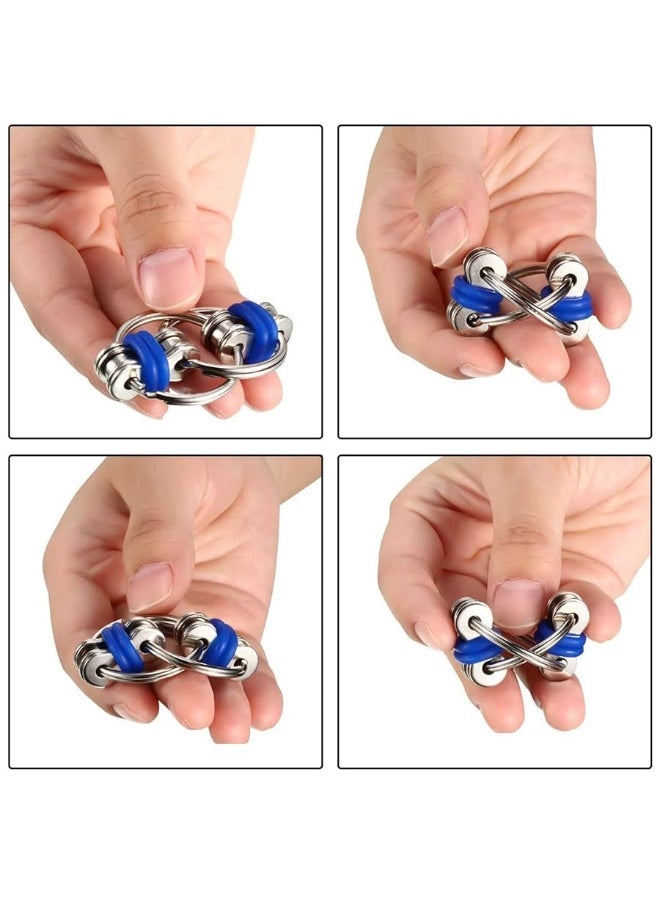 DBlosp Fidget Toy Flippy Chain Stress Anxiety Relief Chain ADHD and ADD, Anxiety Relief Bike Chain Toys for Adults and Teens ï¼ˆ3 Packï¼‰ - Image 1