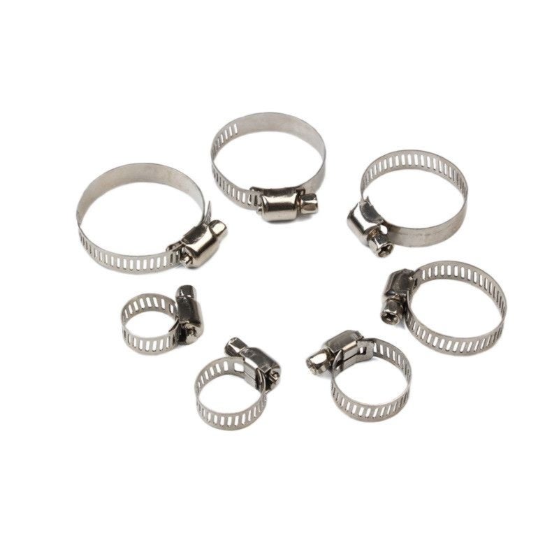 Stainless Steel Throat Clamps 60Pcs Silver - Corrosion Resistant Strong Fastening Force, American Style Clamps for Oil Pipe & Other Pipeline Installation - Image 3