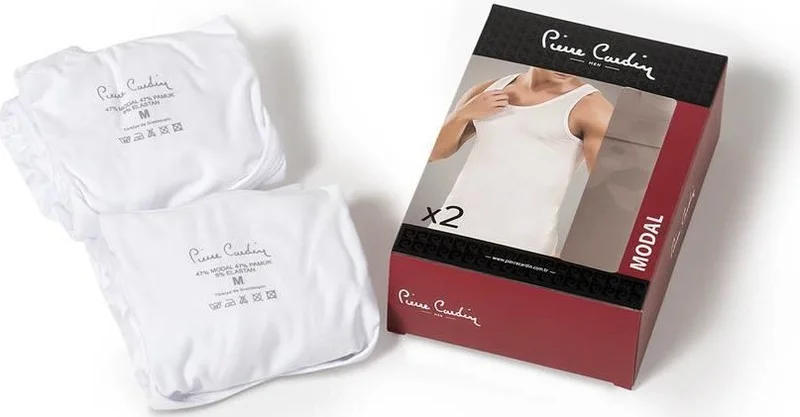 بيير كاردان Men's 2-Piece Stretch Undershirt