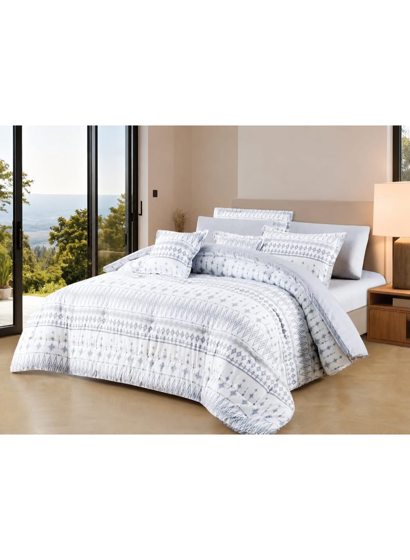 8-piece double-sided summer bed sheet set – reversible double design, ultra-soft and elegant hotel touch - Image 3