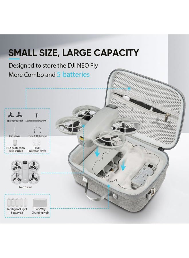 GAGITERVR N2S Neo Combo Hard Carrying Case, Travel Shoulder Bag with Soft Velvet Lining, Portable Protection for DJI Neo Drone, Up to 5 Batteries, Charging Hub & Accessories, Ideal for Trip & Storage - Image 2